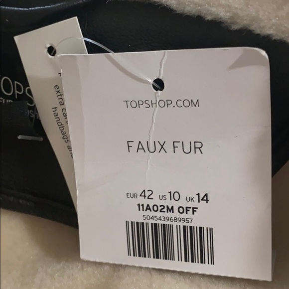 Topshop new with tags faux shearling biker jacket - Picture 2 of 3